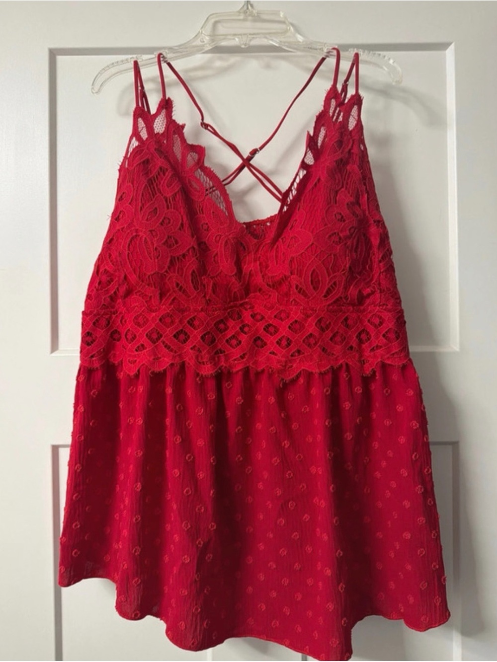 Rue21 Red Lace Strappy Cami Top